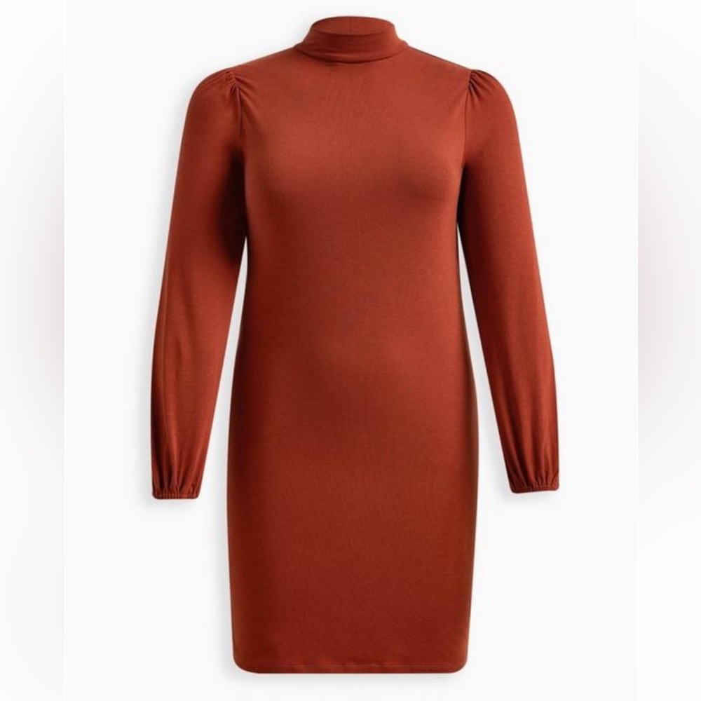 Mini jersey blouson sleeve bodycon dress